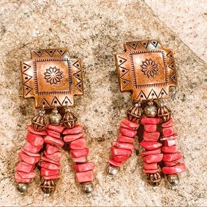 🎉HP🎉 Southwestern Sundance Style Boho Clip On Earrings